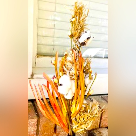 *Cotton & Fall Grass Branch, 28” - Picture 1 of 10